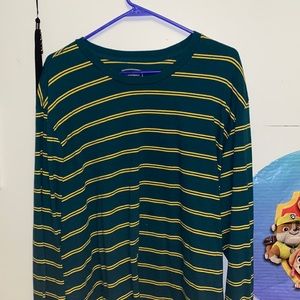 Green Striped Yellow Shirt